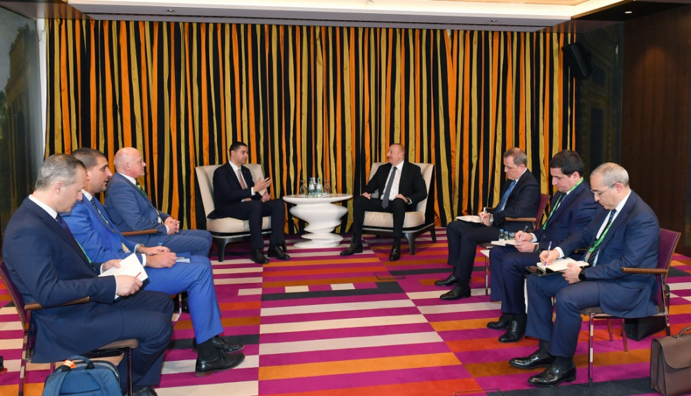 Münxendə Azərbaycan Prezidenti İlham Əliyev ilə ATƏT-in fəaliyyətdə olan sədri İan Borqun görüşü olub<font color=red> - FOTOLAR</font>