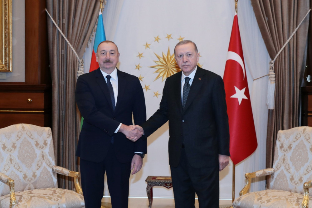 Azərbaycan və Türkiyə prezidentlərinin təkbətək görüşü başlayıb<font color=red> - FOTOLAR</font>