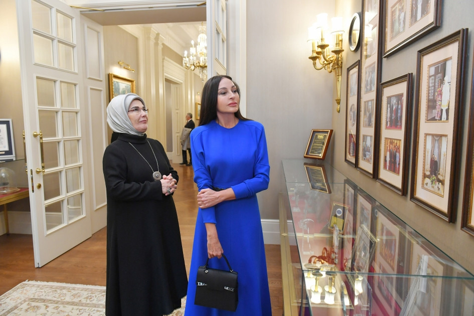 Ankarada Azərbaycanın və Türkiyənin birinci xanımlarının görüşü olub<font color=red> - FOTOLAR</font>
