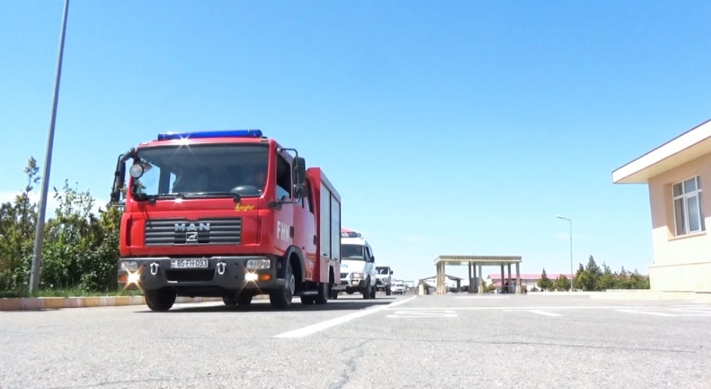 Naxçıvan Fövqəladə Hallar Nazirliyinin Mülki müdafiə alayında qərargah məşqi keçirilib<font color=red> - FOTOLAR</font>