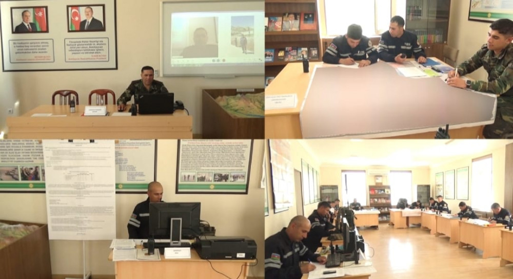 Naxçıvan Fövqəladə Hallar Nazirliyinin Mülki müdafiə alayında qərargah məşqi keçirilib<font color=red> - FOTOLAR</font>