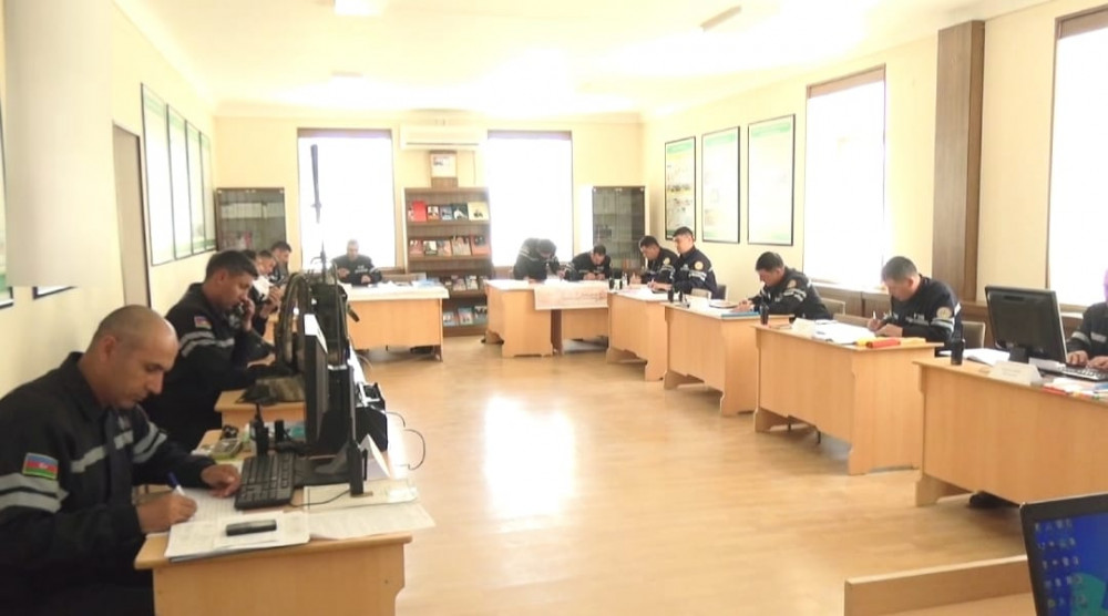 Naxçıvan Fövqəladə Hallar Nazirliyinin Mülki müdafiə alayında qərargah məşqi keçirilib<font color=red> - FOTOLAR</font>