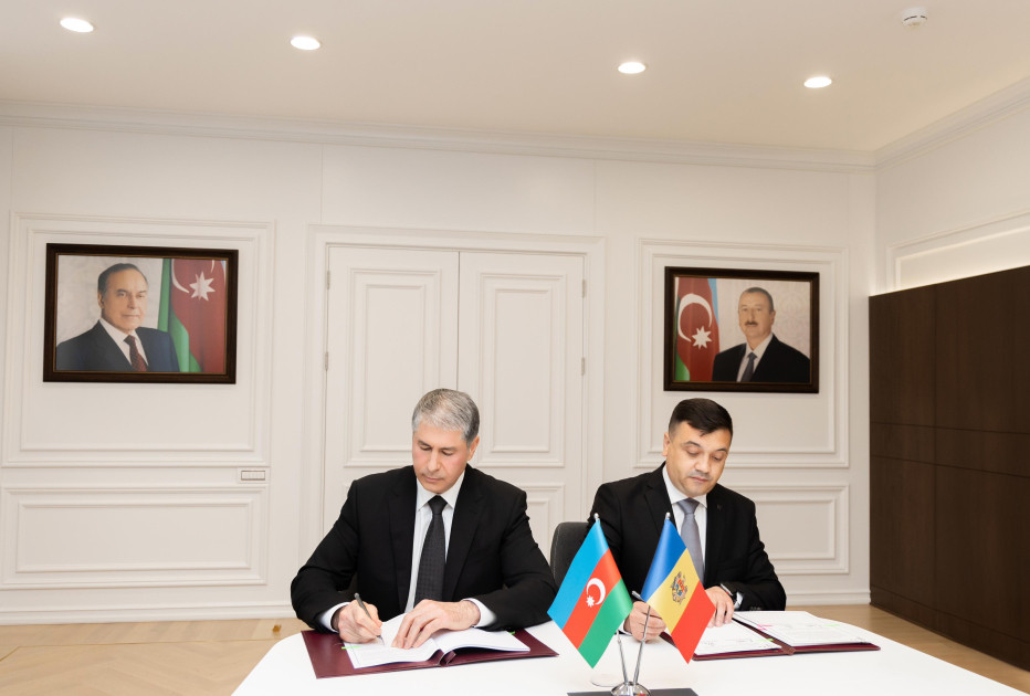 Azərbaycan ilə Moldovanın Daxili İşlər nazirlikləri arasında əməkdaşlıq haqqında saziş imzalanıb<font color=red> - FOTOLAR</font>