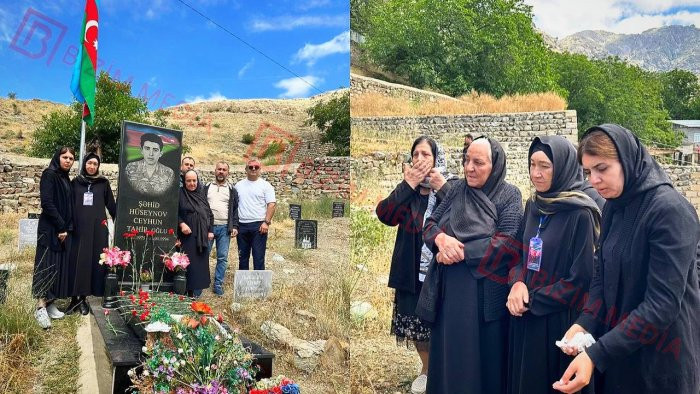 Şəhid anaları Ceyhun Hüseynovun məzarı başında<font color=red> - FOTOLAR</font>