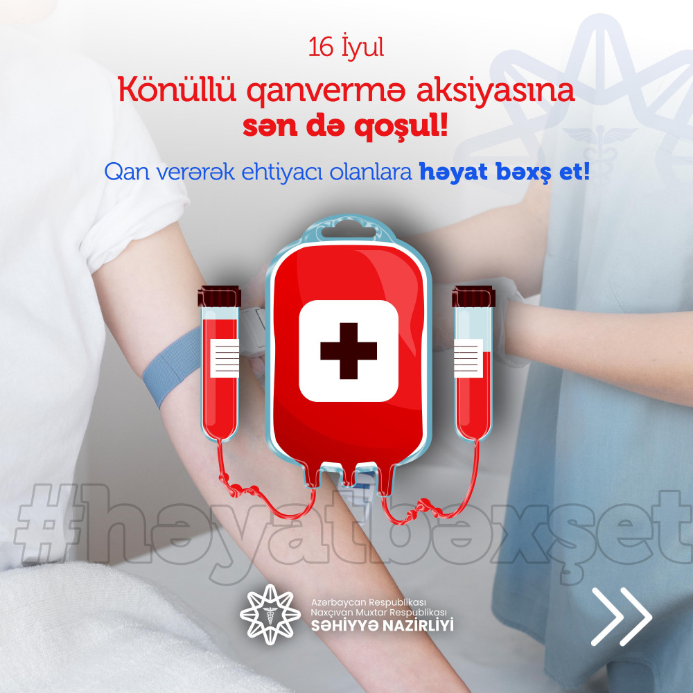 Naxçıvanda könüllü qanvermə aksiyası keçiriləcək<font color=red> - FOTOLAR</font>