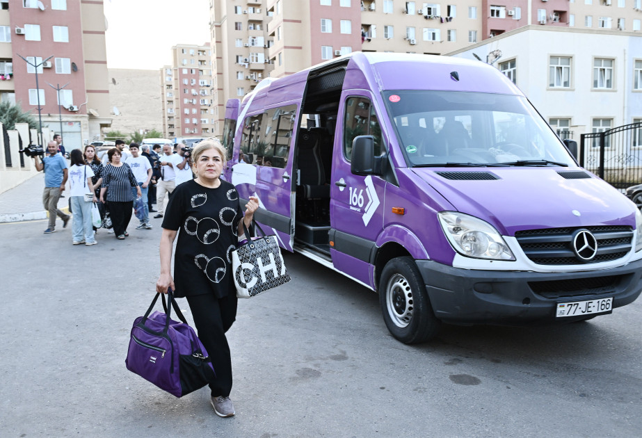 Şuşa şəhərinə növbəti köç karvanı yola salınıb<font color=red> - FOTOLAR</font>