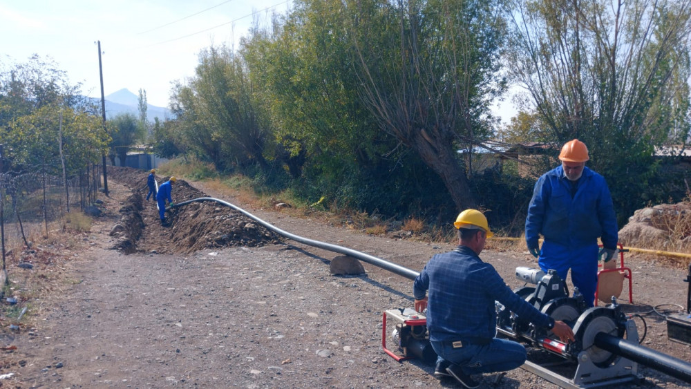 Bənəniyar və Əbrəqunus kəndlərinin içməli su ehtiyacı tam təmin olunacaq <font color=red> - FOTOLAR</font>