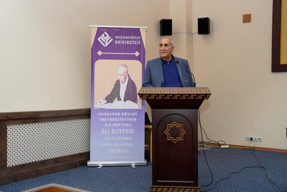 Naxçıvan Dövlət Universitetinin ilk rektoru Əli Əliyevin 120 illiyi qeyd olunub<font color=red> - FOTOLAR</font>
