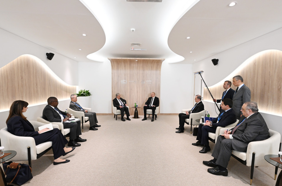 Prezident İlham Əliyev BMT-nin Baş katibi ilə görüşüb<font color=red> - FOTOLAR</font>