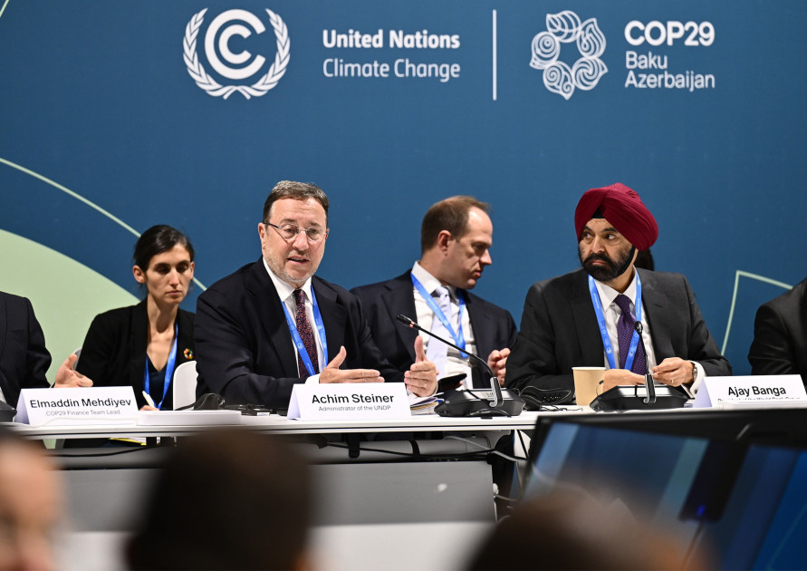 COP29 çərçivəsində iqlim maliyyələşdirilməsi imkanlarına həsr olunmuş yüksəksəviyyəli dəyirmi masa təşkil olunub<font color=red> - FOTOLAR</font>