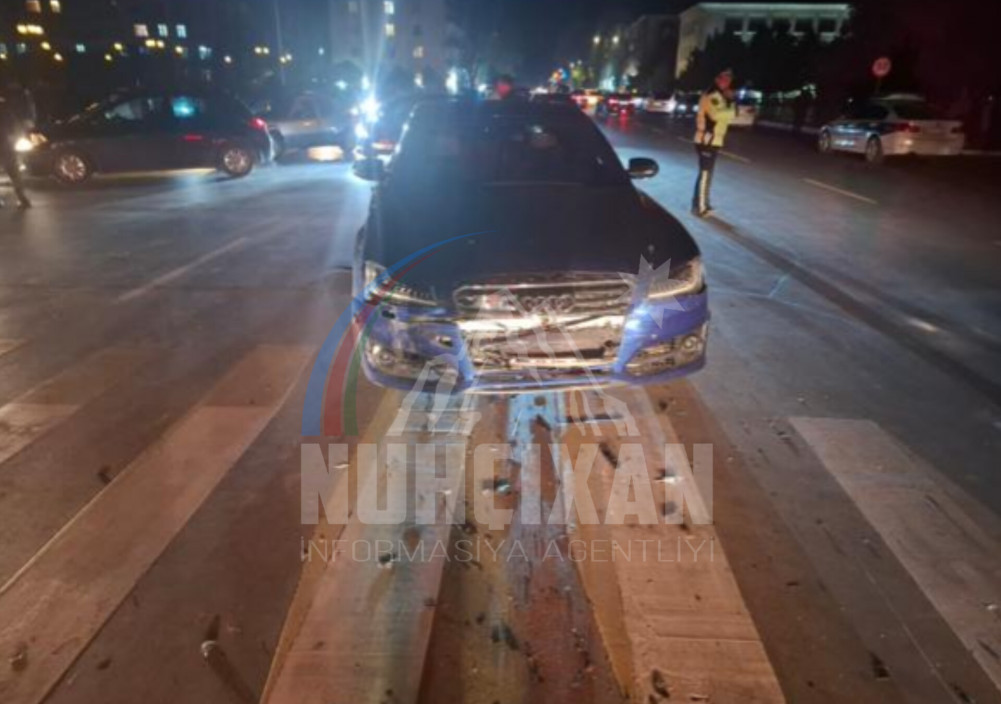 Naxçıvanda piyadanın vurulması ilə nəticələnən zəncirvari qəza olub<font color=red> - FOTOLAR</font>