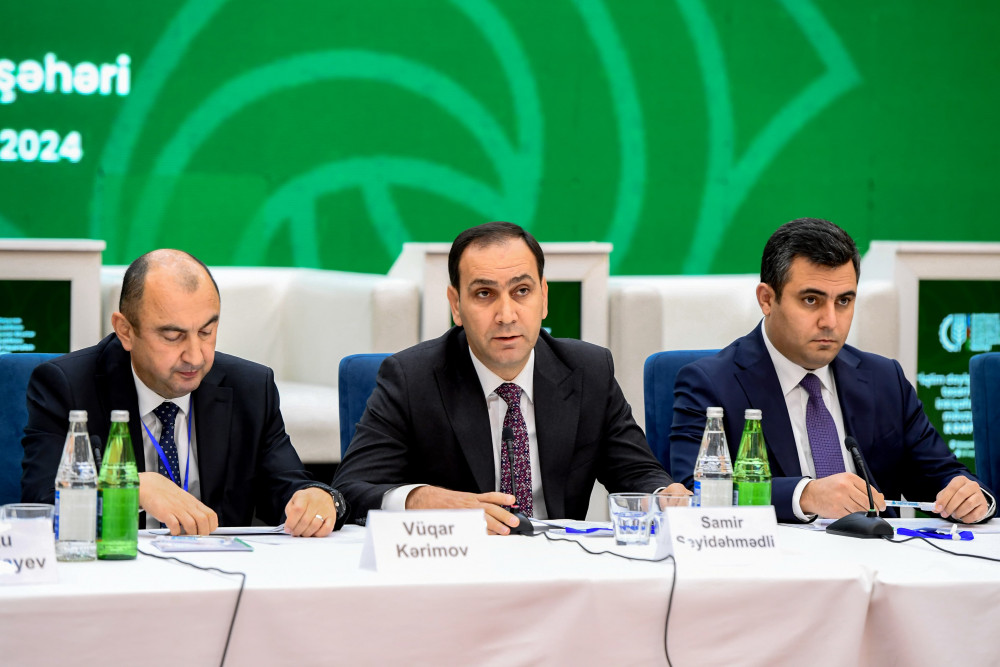 Naxçıvanda “İqlim dəyişikliyinin kənd təsərrüfatının  inkişafına təsiri” mövzusunda konfrans keçirilib<font color=red> - FOTOLAR</font>