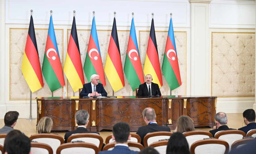 Azərbaycan və Almaniya prezidentləri mətbuata bəyanatlarla çıxış ediblər<font color='red'> - YENİLƏNİB</font><font color=red> - FOTOLAR</font>