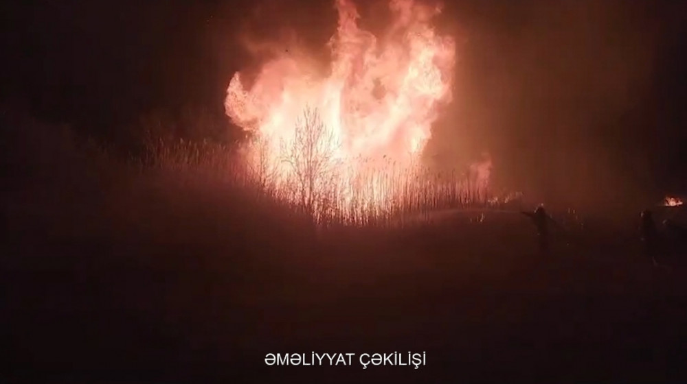 Naxçıvanda açıq ərazidə yanğın olub<font color=red> - FOTOLAR</font>