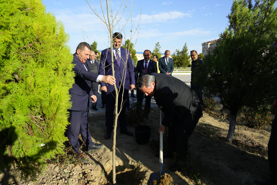 Naxçıvan Dövlət Universitetinin ərazisində ağacəkmə aksiyası keçirilib<font color=red> - FOTOLAR</font>
