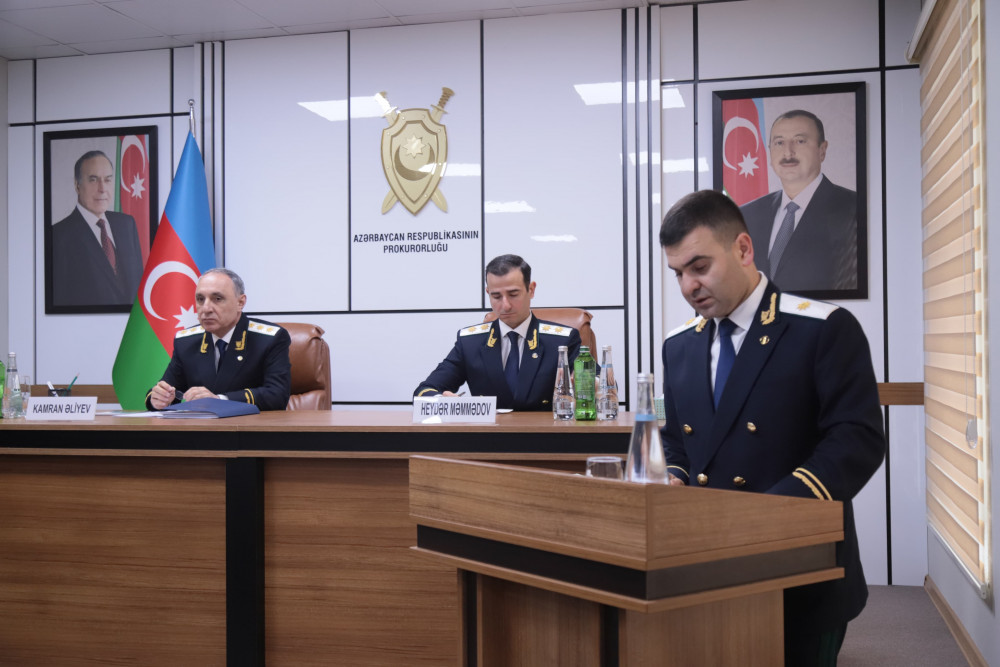 Baş prokuror Kamran Əliyev Xankəndi şəhərində əməliyyat müşavirəsi keçirib<font color=red> - FOTOLAR</font>