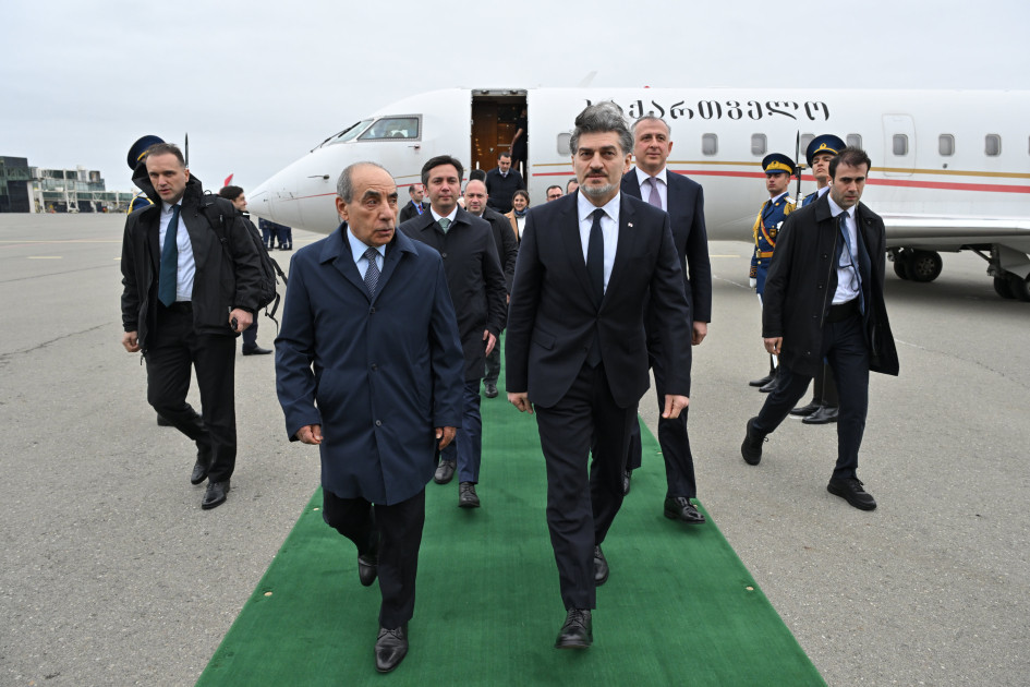 Gürcüstan Prezidenti Mixeil Kavelaşvili Azərbaycana rəsmi səfərə gəlib<font color=red> - FOTOLAR</font>