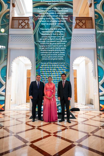 Dubay şəhərində Azərbaycanın “Şuşa” adlı ilk süni intellekt rəssamının təqdimatı olub<font color=red> - FOTOLAR</font>