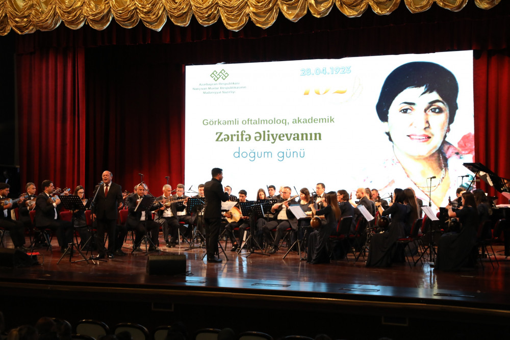 Naxçıvanda akademik Zərifə Əliyevanın 102 illiyinə həsr olunmuş konsert keçirilib<font color=red> - FOTOLAR</font>