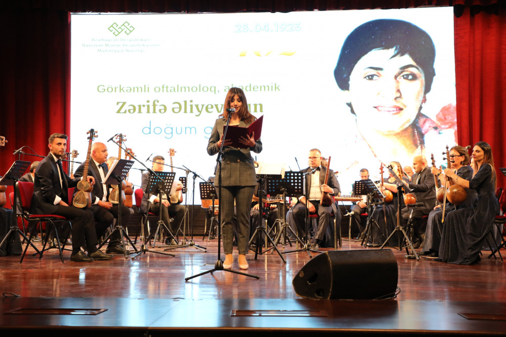 Naxçıvanda akademik Zərifə Əliyevanın 102 illiyinə həsr olunmuş konsert keçirilib<font color=red> - FOTOLAR</font>