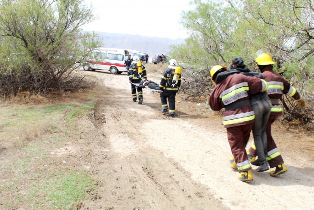 Babək rayonunda yanğın-taktiki təlim keçirilib<font color=red> - FOTOLAR</font>