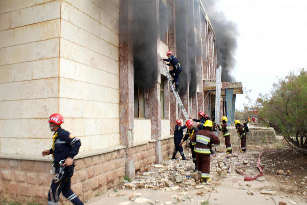 Babək rayonunda yanğın-taktiki təlim keçirilib<font color=red> - FOTOLAR</font>