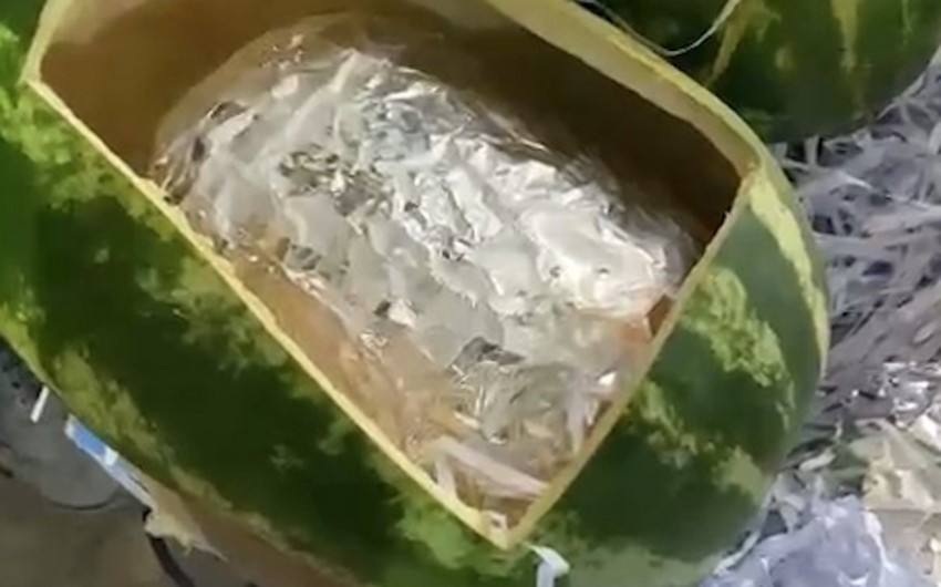 Qarpızın içərisində gizlədilən 63 kiloqramdan artıq narkotik aşkar edilib<font color=red> - FOTOLAR</font>