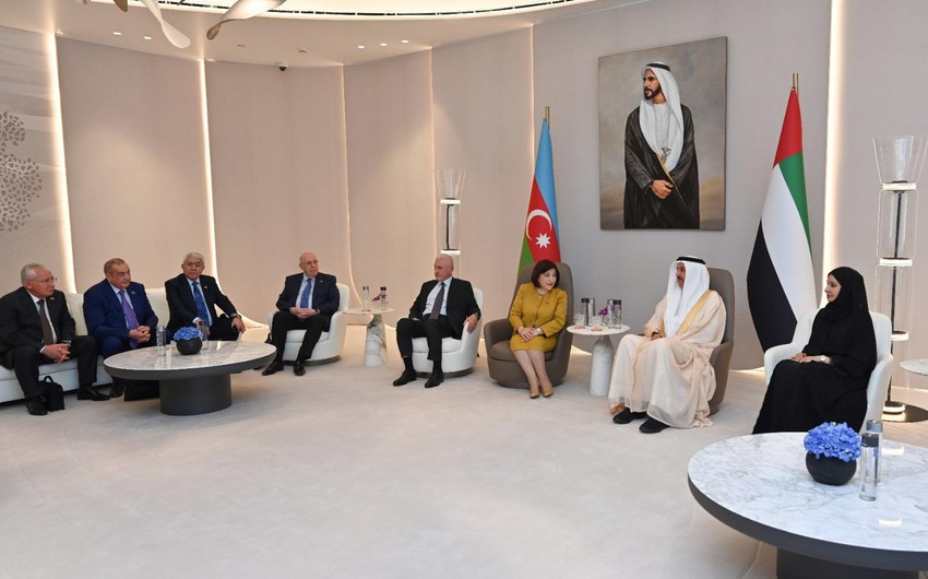 Sahibə Qafarova Birləşmiş Ərəb Əmirliklərində rəsmi səfərdədir<font color=red> - FOTOLAR</font>