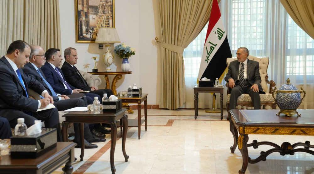 Ceyhun Bayramov Bağdadda İraq Nümayəndələr Şurasının sədri ilə görüşüb<font color=red> - FOTOLAR</font>