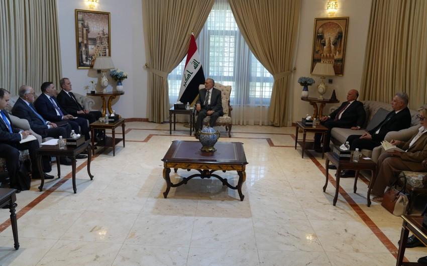 Ceyhun Bayramov Bağdadda İraq Nümayəndələr Şurasının sədri ilə görüşüb<font color=red> - FOTOLAR</font>