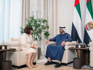 Sahibə Qafarova BƏƏ Prezidenti Şeyx Məhəmməd bin Zayed Al Nəhyan ilə görüşüb<font color=red> - FOTOLAR</font>