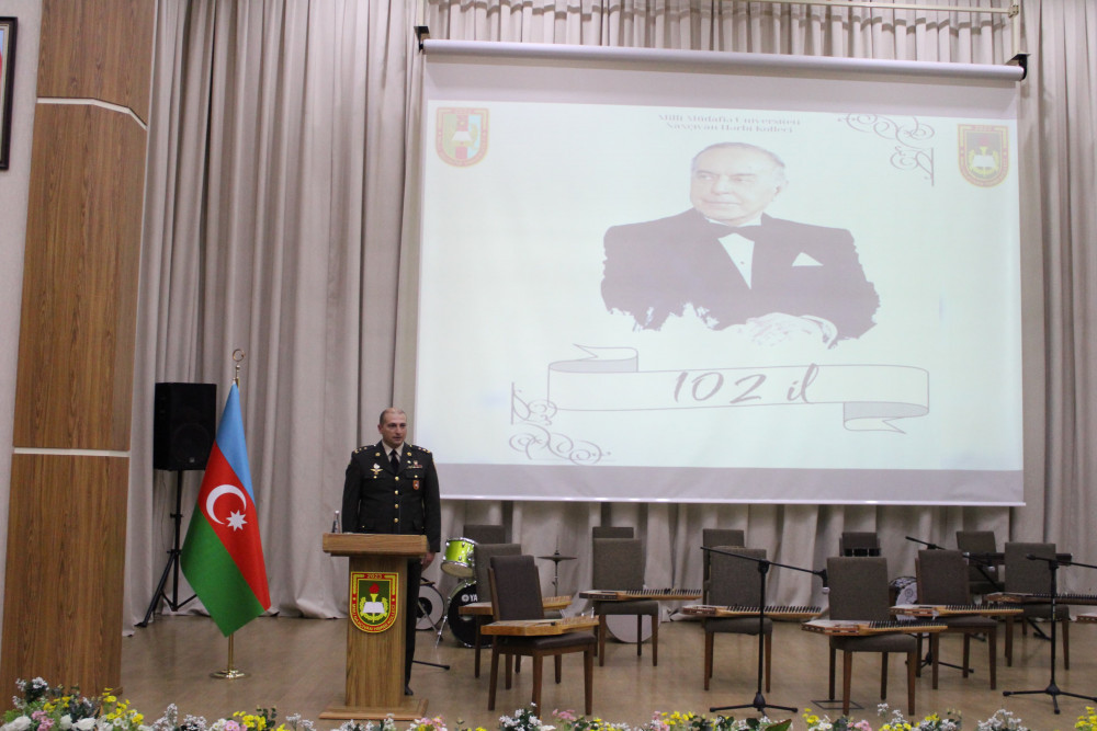 Naxçıvan Hərbi Kollecində Heydər Əliyevin anadan olmasının 102-ci ildönümünə həsr olunmuş tədbir keçirilib <font color=red> - FOTOLAR</font>