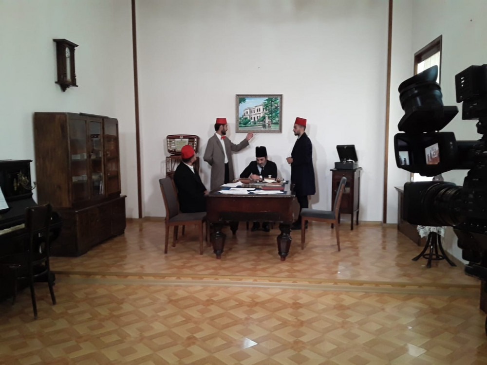 Naxçıvan televiziyası Cəmşid Naxçıvanski Muzeyində sənədli film çəkir<font color=red> - FOTOLAR</font>