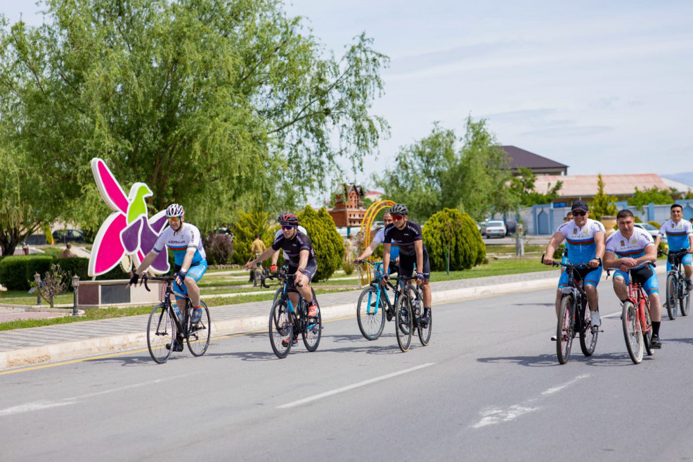 Naxçıvanda Ədliyyə işçilərinin iştirakı ilə veloyürüş keçirilib<font color=red> - FOTOLAR</font>