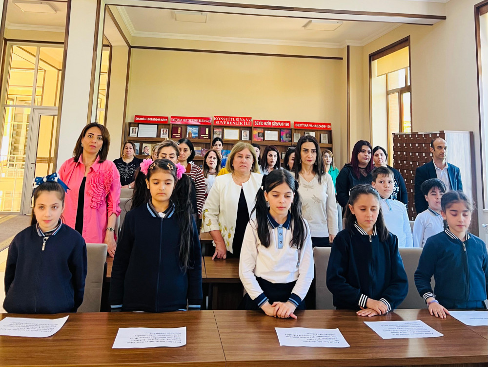A. Babayev adına Naxçıvan Muxtar Respublika Uşaq Kitabxanasında Azərbaycan xalqının ümummilli lideri Heydər Əliyevin anadan olmasının 102-ci  ildönümü ilə əlaqədar “Heydər Əliyev uşaqların dünyasında” mövzusunda tədbir keçirilib<font color=red> - FOTOLAR</font>
