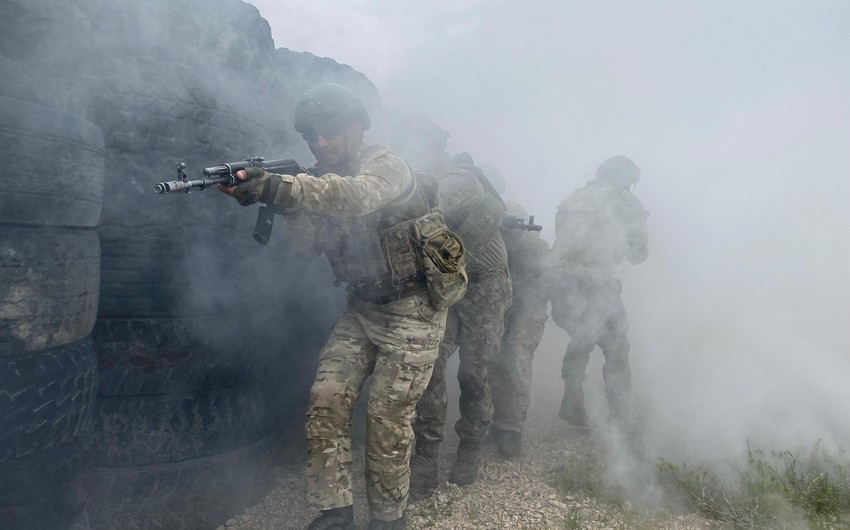 Türkiyə və Azərbaycan hərbçiləri Naxçıvanda birgə təlim keçib<font color=red> - FOTOLAR</font>