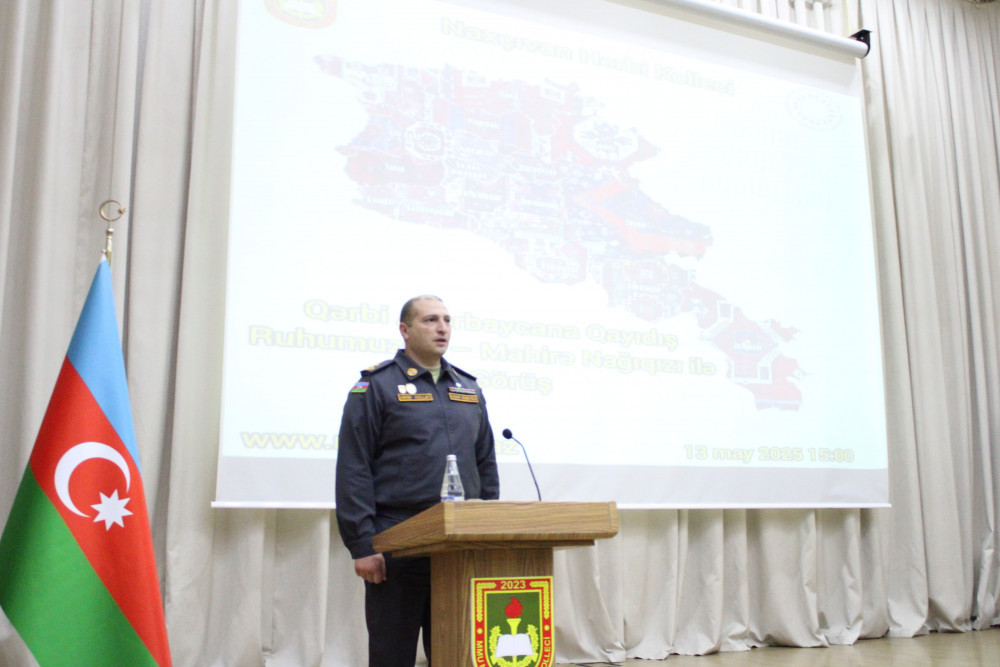 Naxçıvan Hərbi Kollecində “Qərbi Azərbaycana qayıdış ruhumuzda- Mahirə Nağıqızı ilə görüş” keçirilib<font color=red> - FOTOLAR</font>