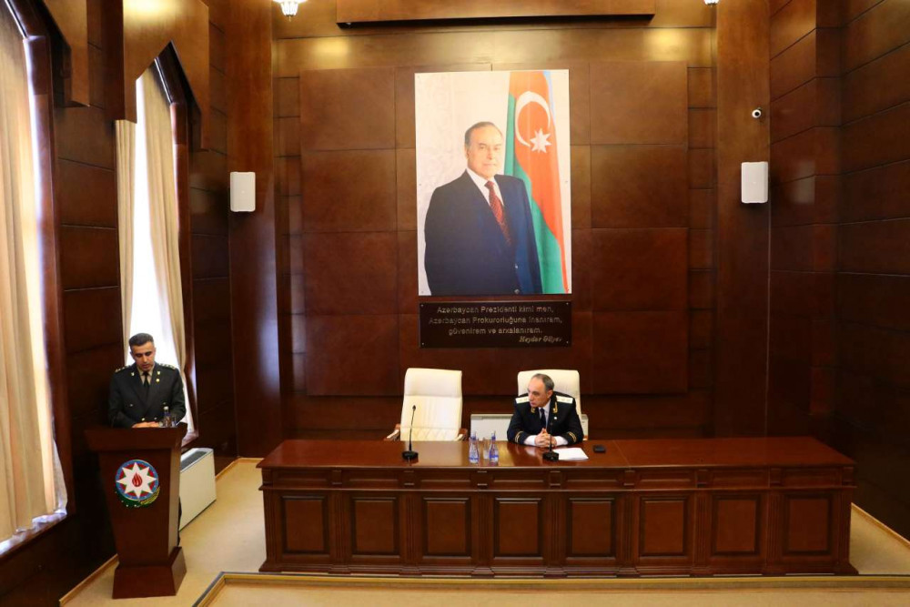 Baş prokuror Kamran Əliyev Bəhruz Əhmədovu Hərbi Prokurorluğun kollektivinə təqdim edib<font color=red> - FOTOLAR</font>