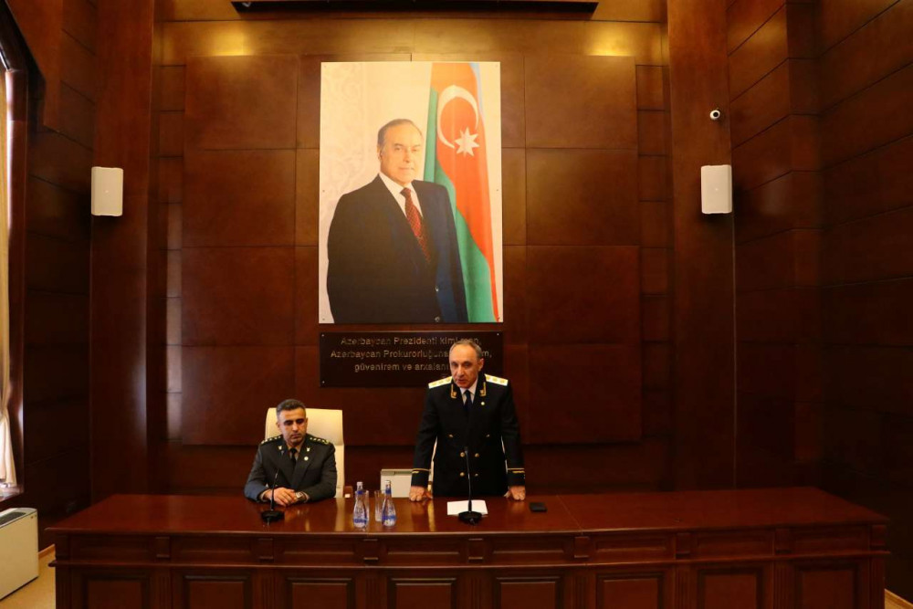 Baş prokuror Kamran Əliyev Bəhruz Əhmədovu Hərbi Prokurorluğun kollektivinə təqdim edib<font color=red> - FOTOLAR</font>