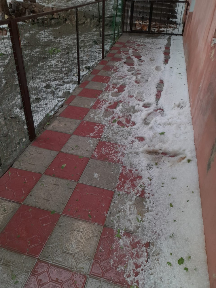 Babək rayonunun dağlıq kəndlərinə güclü dolu yağıb<font color=red> - FOTOLAR</font>