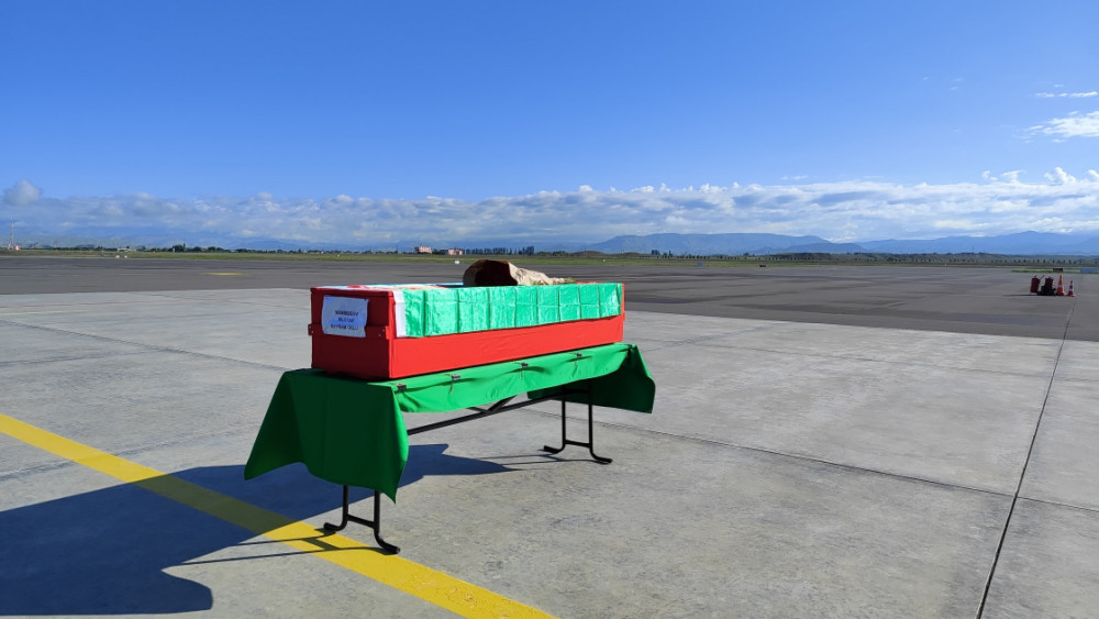 Şəhid Muxtar Bayram oğlu Məmmədovun nəşi Naxçıvana gətirilib<font color=red> - FOTOLAR</font>