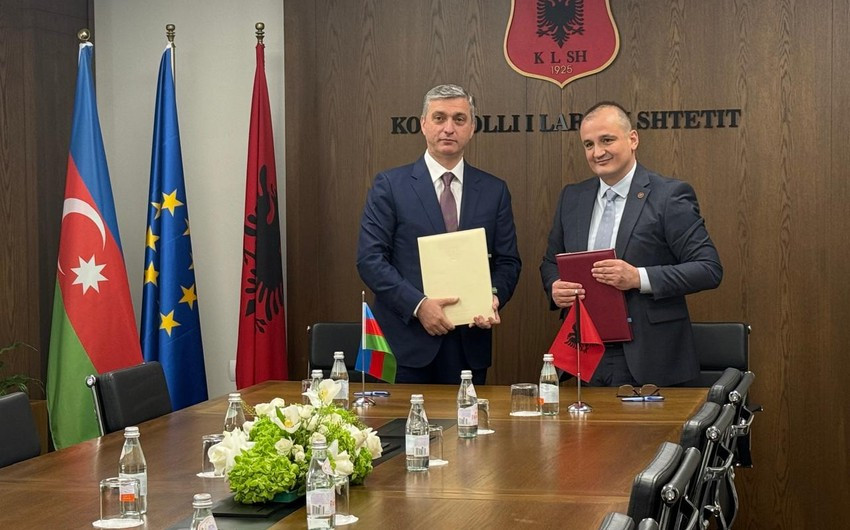 Azərbaycan və Albaniya ali audit üzrə Anlaşma Memorandumu imzalanıb<font color=red> - FOTOLAR</font>
