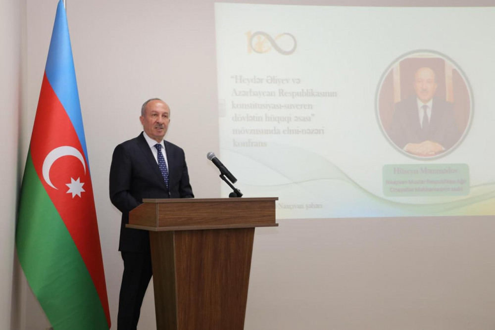 “Heydər Əliyev və Azərbaycan Respublikası Konstitusiyası – suveren dövlətin hüquqi əsası” mövzusunda elmi-nəzəri konfrans keçirilib<font color=red> - FOTOLAR</font>