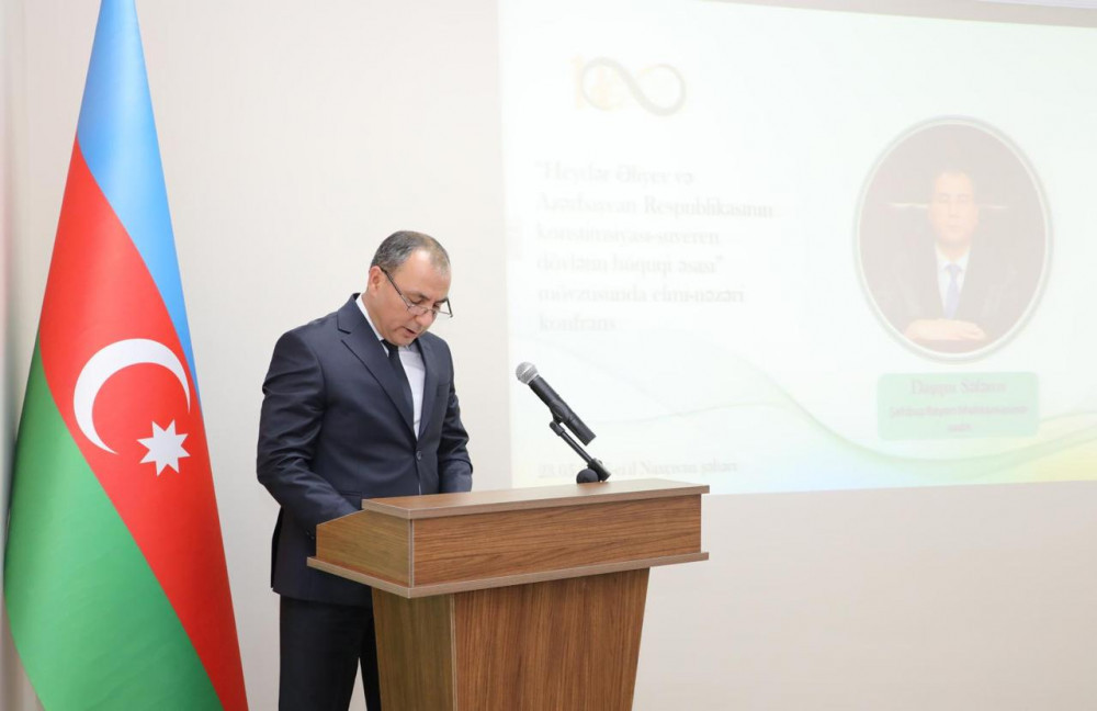 “Heydər Əliyev və Azərbaycan Respublikası Konstitusiyası – suveren dövlətin hüquqi əsası” mövzusunda elmi-nəzəri konfrans keçirilib<font color=red> - FOTOLAR</font>