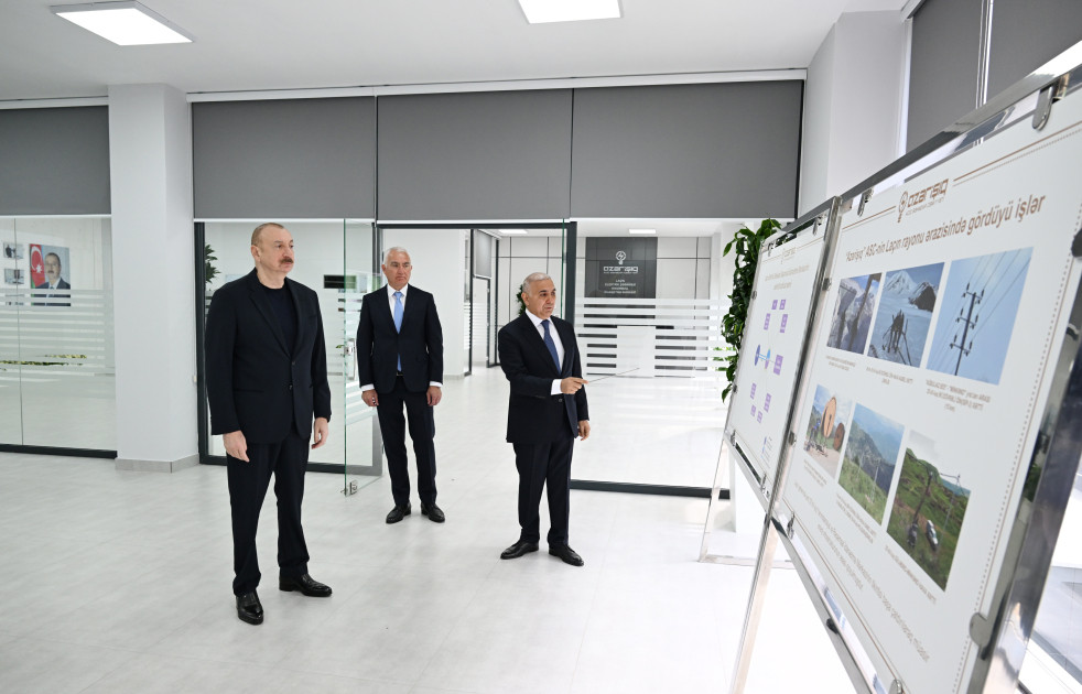 Prezident İlham Əliyev Laçın Elektrik Şəbəkəsi Rəqəmsal İdarəetmə Mərkəzinin açılışında iştirak edib<font color=red> - FOTOLAR</font>
