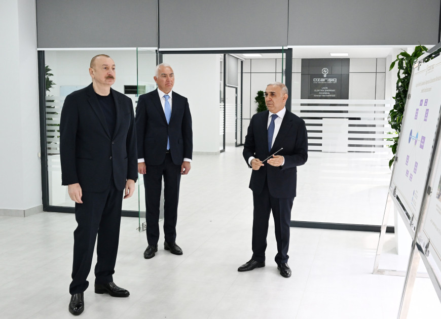 Prezident İlham Əliyev Laçın Elektrik Şəbəkəsi Rəqəmsal İdarəetmə Mərkəzinin açılışında iştirak edib<font color=red> - FOTOLAR</font>