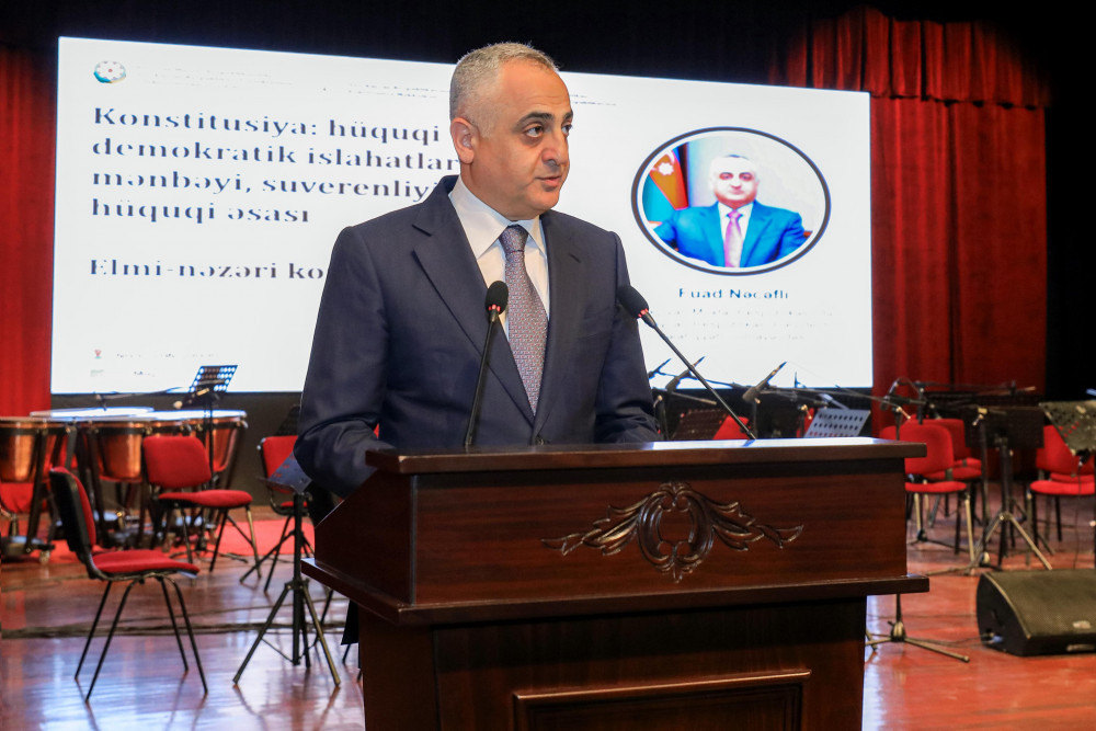 Naxçıvanda “Konstitusiya: hüquqi və demokratik islahatların mənbəyi, suverenliyin hüquqi əsası” mövzusunda konfrans keçirilib<font color=red> - FOTOLAR</font>