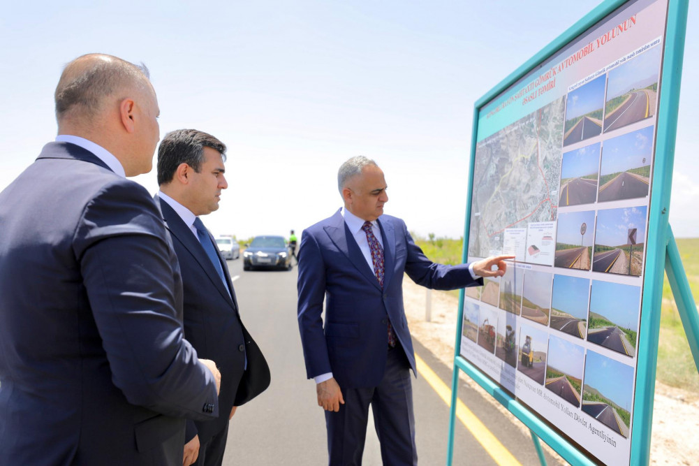 Şahtaxtı gömrük və Təzəkənd avtomobil yolları əsaslı təmir olunub<font color=red> - FOTOLAR</font>
