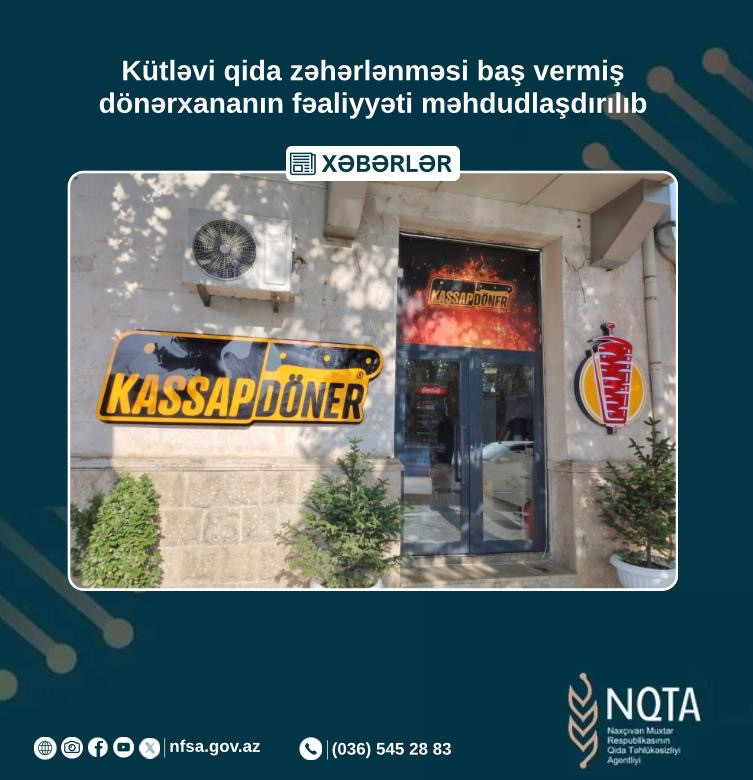 Naxçıvanda dönərxanada 17 nəfər qida zəhərlənməsinə məruz qalıb<font color=red> - FOTOLAR</font>