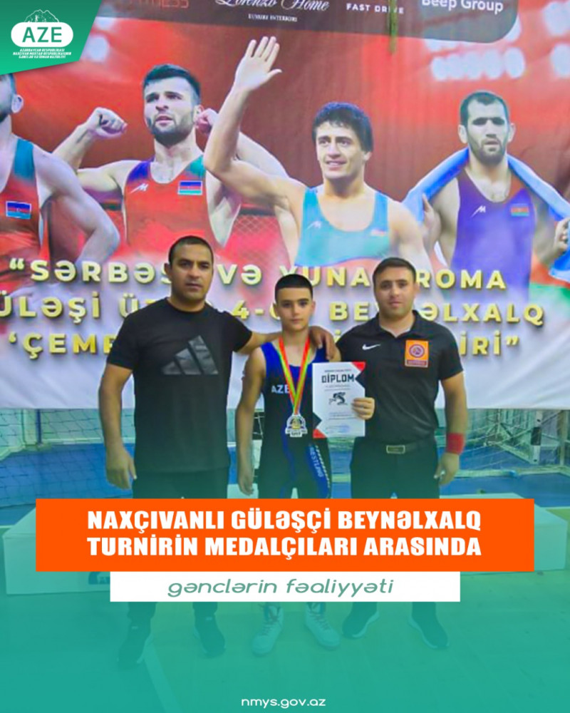 Naxçıvanlı güləşçi beynəlxalq turnirin medalçıları arasında<font color=red> - FOTOLAR</font>